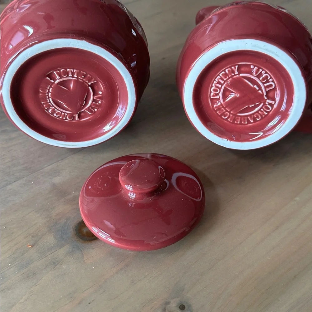 Longaberger Pottery Cream & Sugar Set - Picture 5 of 5